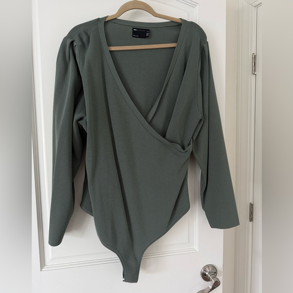 ASOS Curve Green Wrap Bodysuit plus size 20